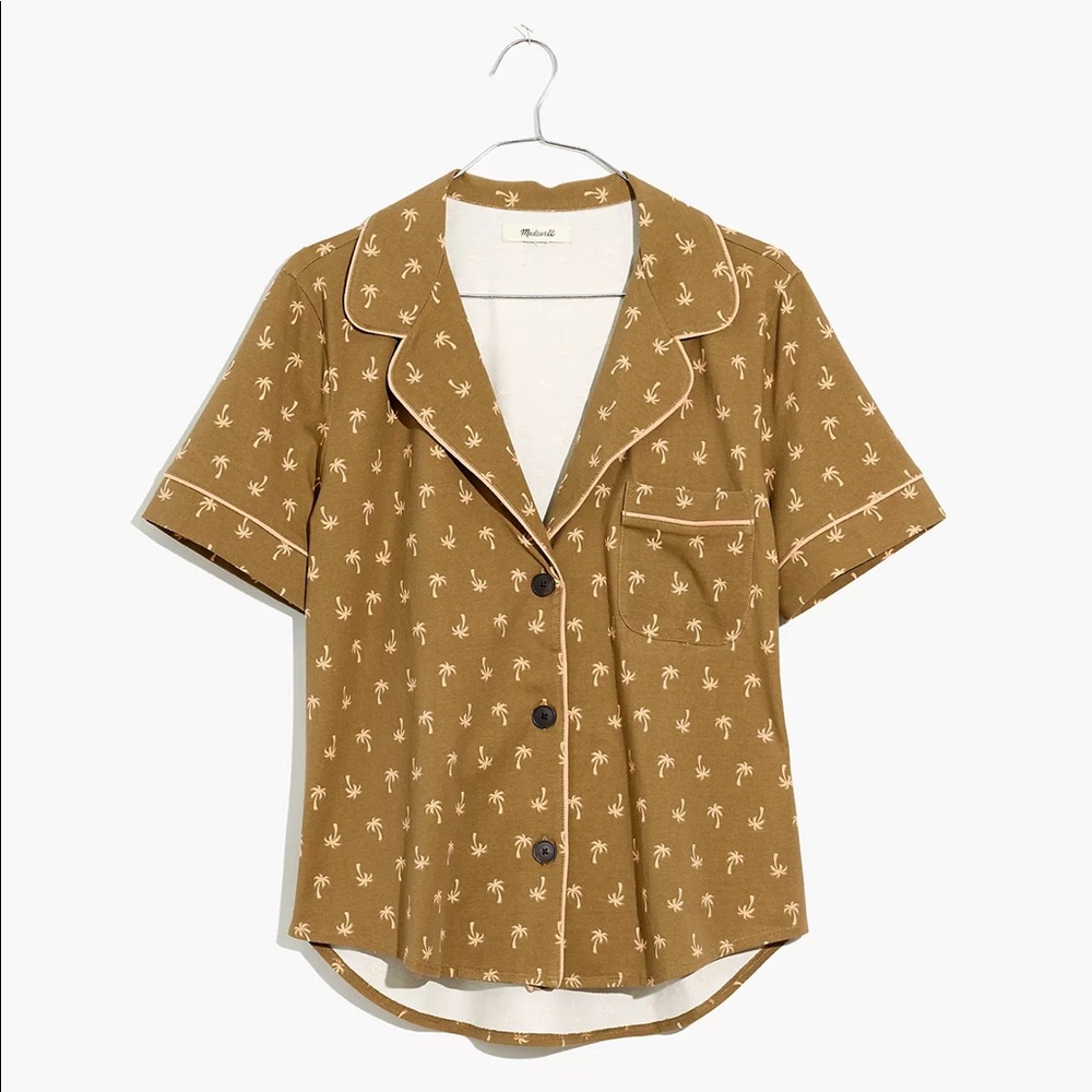 Madewell Palm Print Pajama Shirt (NWOT)